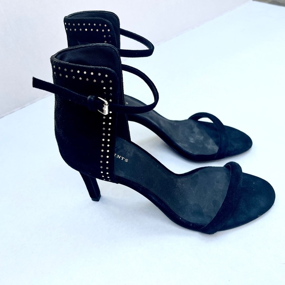 All Saints Black Avia Studded Black Suede Heels size 38 - Picture 3 of 10